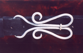belt buckle. hand made forged Aluminum
