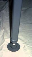 Detail of adjustable-pad leg in machinist's stand
