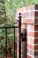 Detail of hinge with grease-fittings