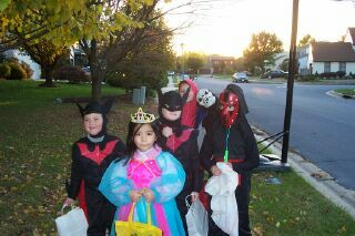 Going out trick or treating with the neighborhood gang!
