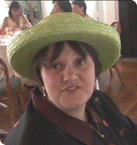 Jill at Brian an dDee's wedding, June 2002