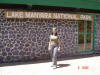 Tanya at entrance of Lake Manyara