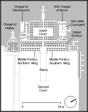 Plano del templo de Hatsepsut