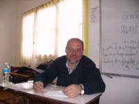 El Profe Eduardo Rub�, de las c�tedras de Fuentes I, II y III de Bibliotec�logo 