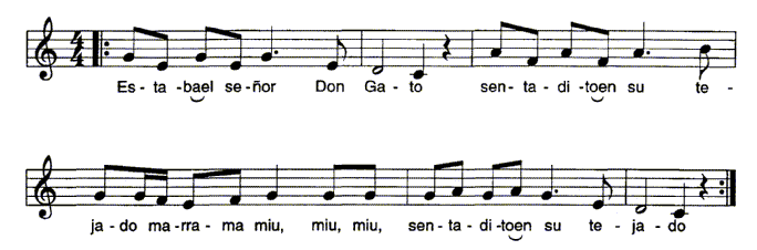 el señor don gato compos guitar senor don gato sheet music
