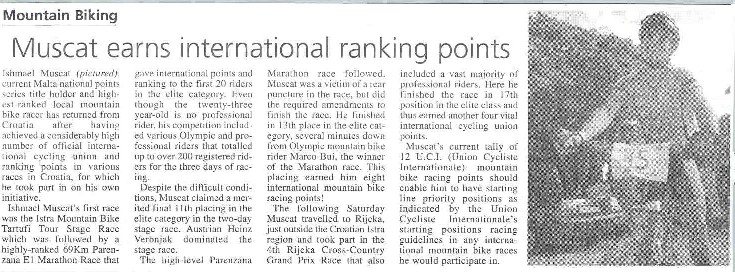 2004 - Mountain Bike Racing in Croatia - The Malta Independent Daily Newspaper