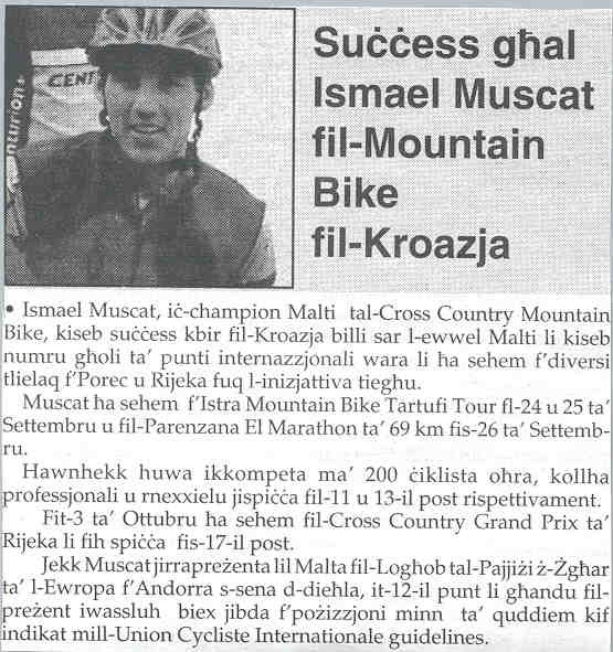 2004 - Mountain Bike Racing in Croatia - L-Orizzont Daily Newspaper