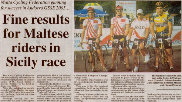 2003 National Team Rider, Trofeo Del Etna Race, Sicily, Italy