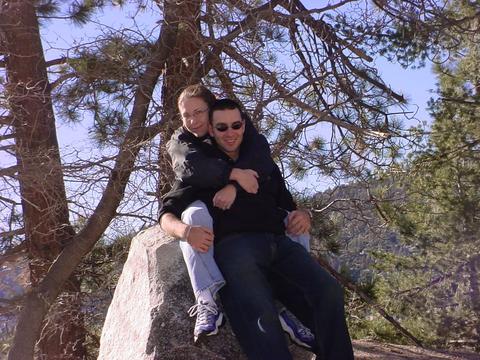 Beth and Charlie in the mountains
