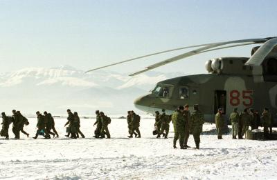 paratroopers entering