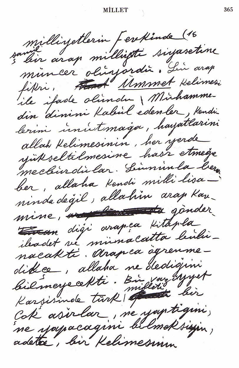 Atat�rk'�n kendi elyaz�s�ndan notlar - Medeni Bilgiler Sf 365