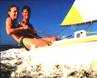The Sunfish is popular both for sailboat racing and for leisurely sailing