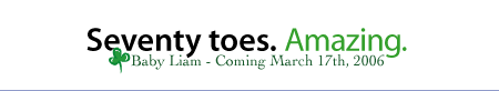 Seventy Toes: Amazing. Liam Ashton Smith came into our life on March 17, 2006.