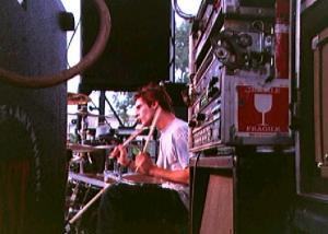 Jon on the drums