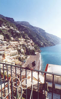Positano Veduta della Spiaggia e del Paese