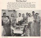 Click for larger photo of Print Shop Crew of 1956