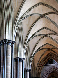 Gothic vaults in Salisbury cathedral.
