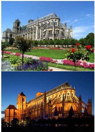 The east side of Bourges cathedral (1195-1270).