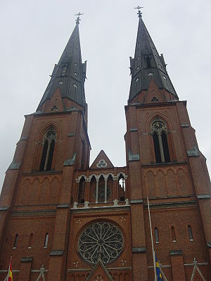 Uppsala cathedral (1287-1893), Sweden - Brick Gothic.