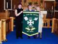 Edna Reid, Edith Thorne,& Margaret Warren Presenting 50th Anniversary Banner, Chapel Arm, April 30, 2006