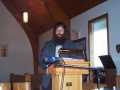 The Rev'd Darroch Fagan Explaining the Drama and Thanking Everyone, Arnold's Cove, April 23, 2006