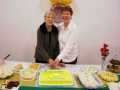 Margaret Warren and Edna Reid Cutting the Anniversary Cake at St. John the Baptist 50th Anniversary Fellowship Night, Chapel Arm, May 3, 2006