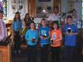 Sunday School Class Five Receiving a Special Bible, The Good Shepherd Youth Service, Norman's Cove, April 30, 2006