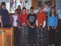Sunday School Class Six Receiving a Special Bible, The Good Shepherd Youth Service, Norman's Cove, April 30, 2006