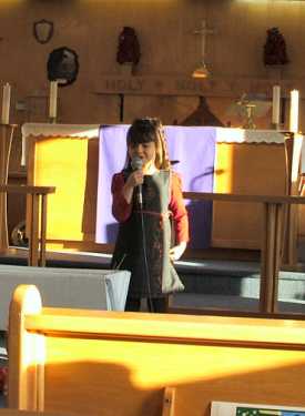 Singing 'Away in a Manger'