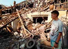 Destroyed house