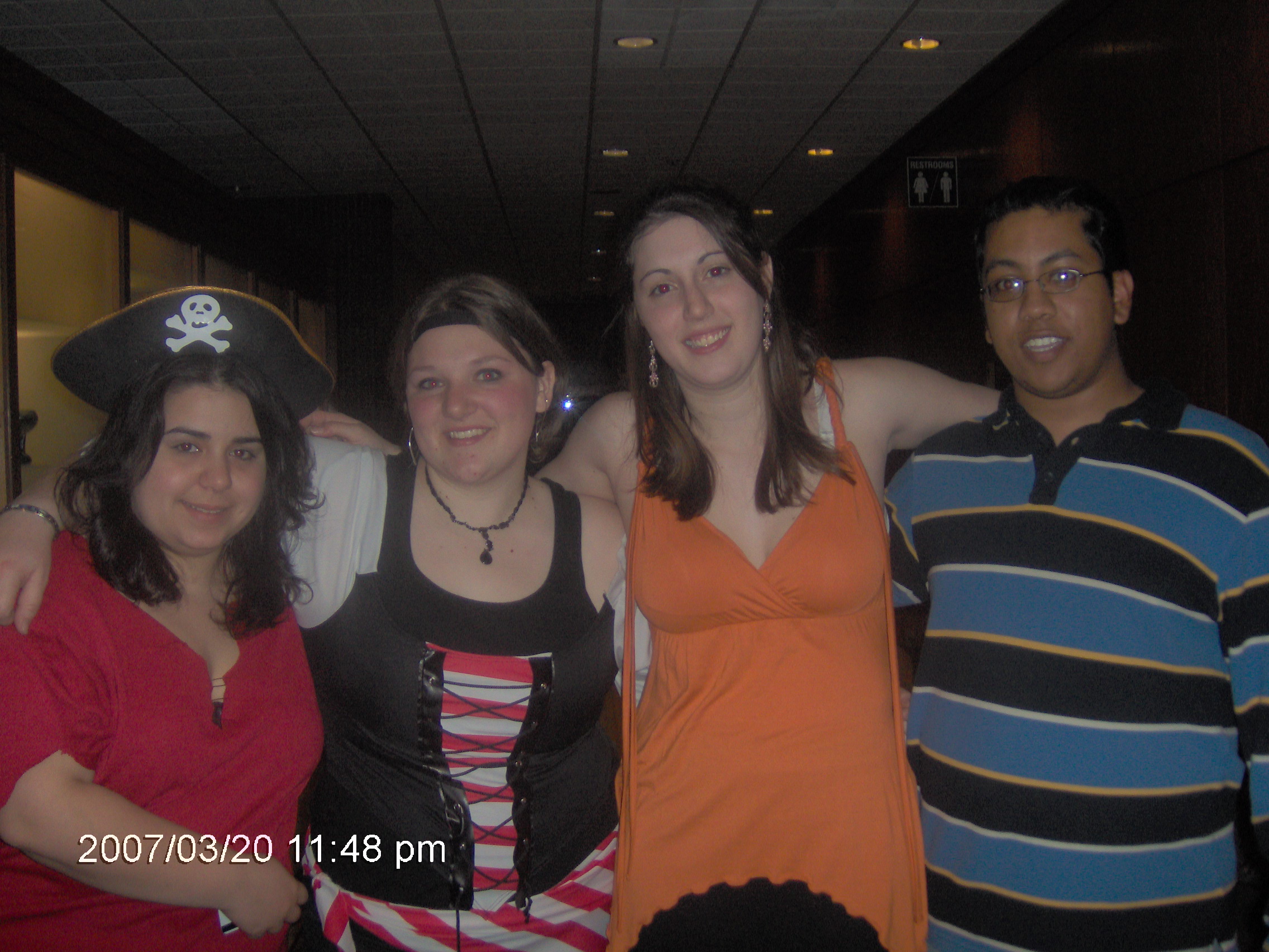 DCON 2006 - Governor Helen (New Paltz), District Editor Laura (Oswego), District Secretary Dana (Ithaca), and District Treasurer Debansu (Buffalo). The 05-06 Execs!