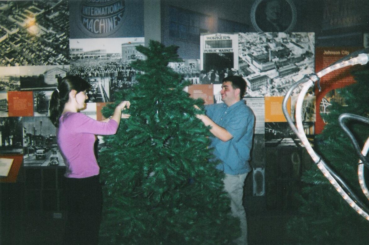 Southern Tier Divisional - Dana and Brian putting together a Christmas tree.