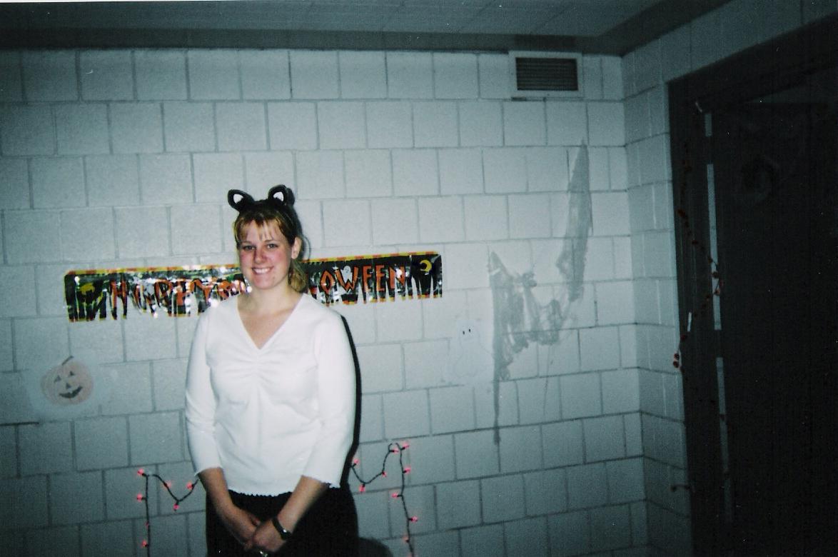 Emerson Hall Halloween Extravaganzaa - Erin all dressed up!