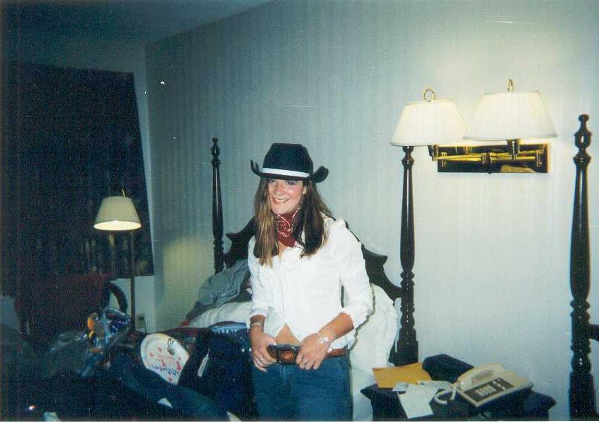 NY Speaking 2003 - Elisa dressed up as a cowgirl!