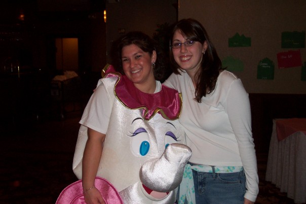 NY Speaking 2005 - Erin (Elmira) dressed up as Mrs. Potts and Dana.