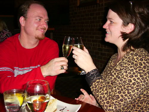Our first toast....To US!