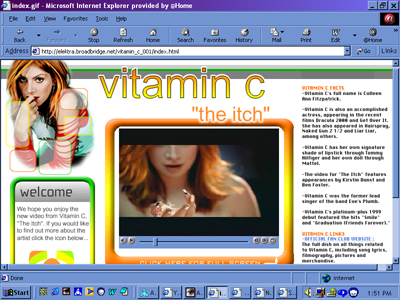 This is the screen shot from the page that plays ''The Itch.'' It's annoying, too.