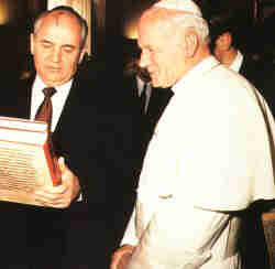 Gorbaciov and Pope John Paul II