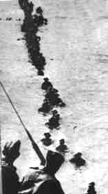 Soldiers in the sea