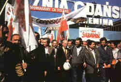 March of Solidarnosc members