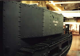 Detail of the Little Willie tank