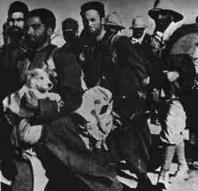 Italian soldiers on their way to the imprisonment