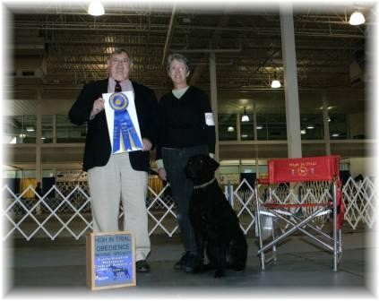 Judge Richard Mullen & High In Trial Winner from the Open B Class, Georgia with Bentley,Summerwind's Great Expectations
