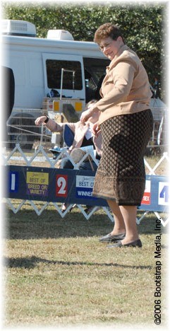 Sweeps Judge: Susan Riese admires a down and back.