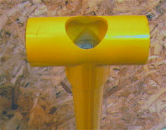 Muzzle on Yellow Zonker