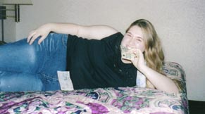 UCK! Putting Canadian $$ in her mouth! (Windsor trip 2004)