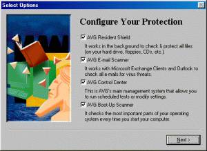  Configure Your Protection screen 