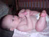 July 17, 2001: eating her foot
