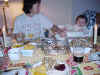 November 23, 2001: leftovers (squash, turnip, stuffing, turkey)