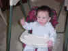 February 15, 2002: trying to do the "thumbs up"